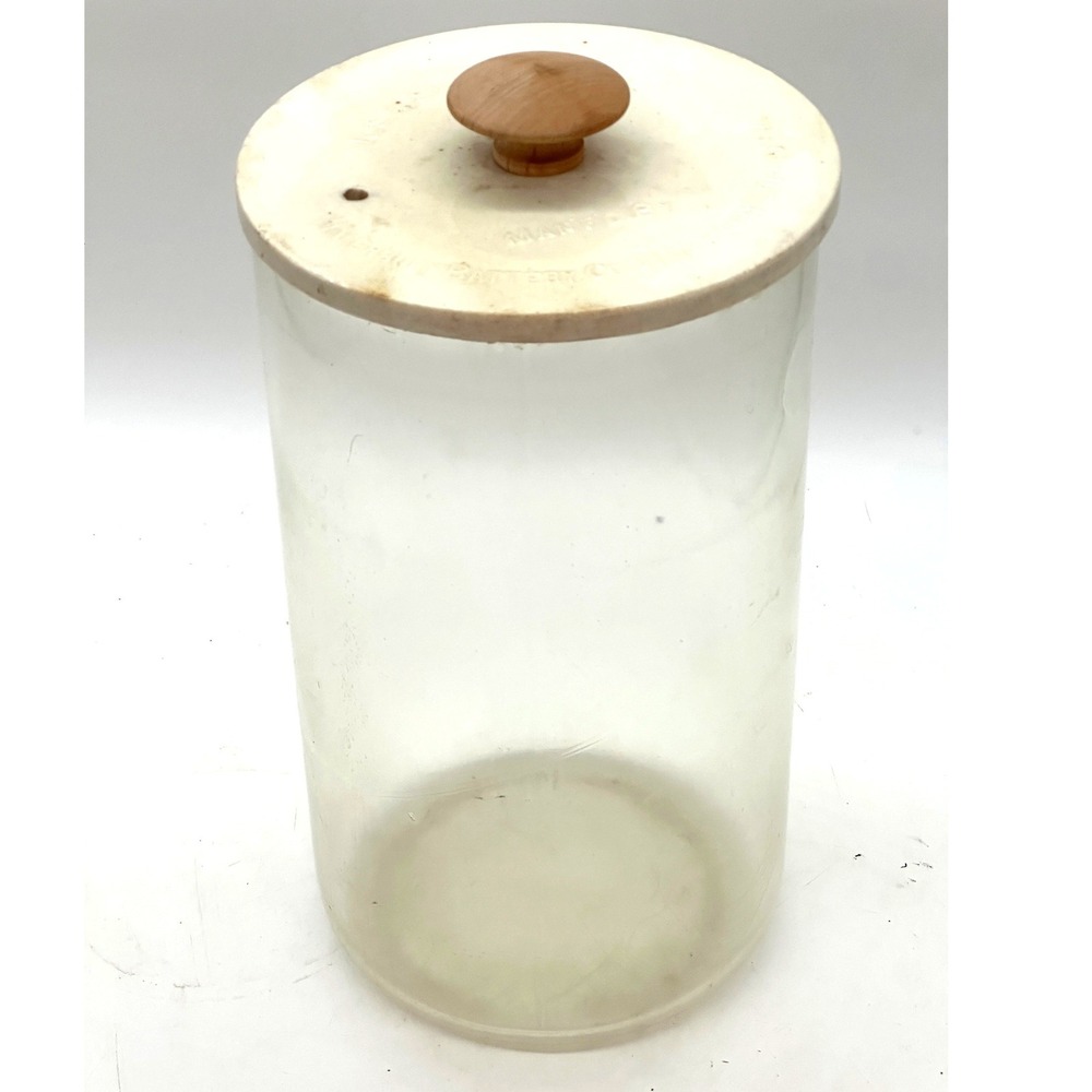 Antique Waterbury Battery Jar & Porcelain Lid RSA Railroad Signal Wet Cell